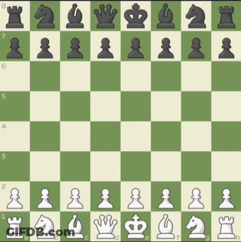 A Chess Board With A Crown In The Middle Of The Board GIF