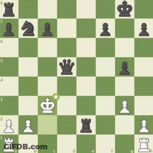 A Chess Board With A King And A Pawn On It GIF