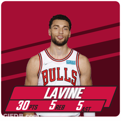 A Chicago Bulls Player Named Lavine Has 30 Pts And 5 Reb GIF