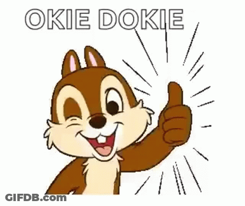 A Chipmunk From Disney Is Giving A Thumbs Up . GIF