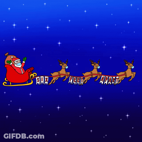 A Christmas Card That Says Happy Holidays And Stay Safe GIF