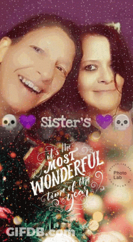 A Christmas Card That Says Sister 'S On It GIF
