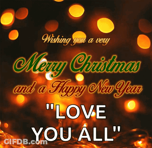 Merry Christmas And Happy New Year Card GIF