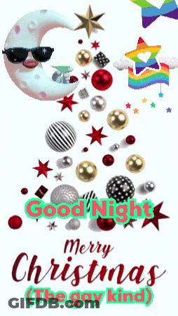 A Christmas Card With A Christmas Tree And The Words Merry Christmas GIF