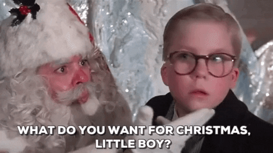 A Christmas Story Santa Ask Ralphie Want He Want GIF