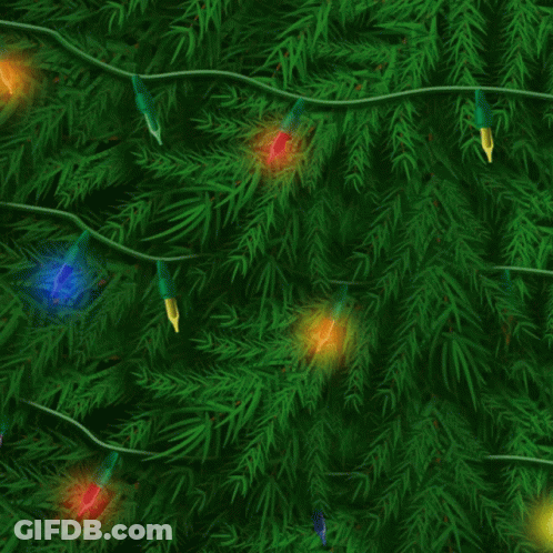 A Christmas Tree With The Words Te Deseamos Una Feliz Navidad Written Above It GIF