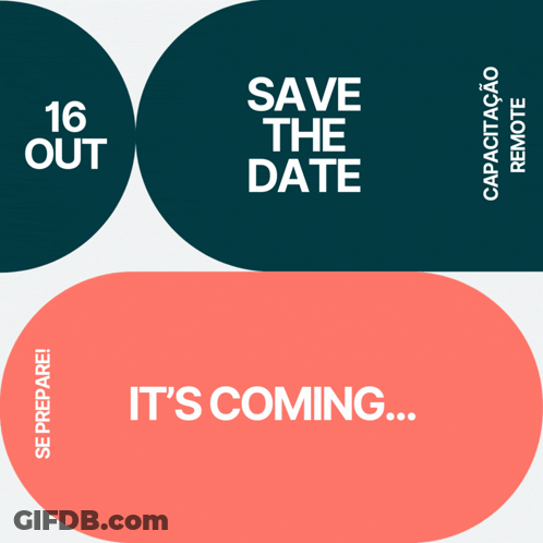 A Circle That Says " Save The Date " On It GIF