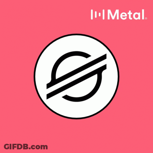 A Circle With A Letter S Inside Of It And The Word Metal Below It GIF