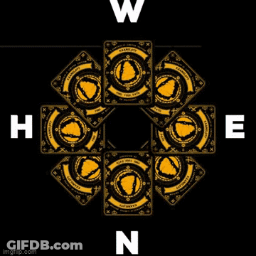 A Circular Pattern Of Playing Cards With The Letters Hw And Nn In The Middle GIF