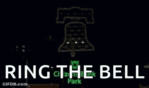 A Citizen 'S Bank Logo That Says Ring The Bell On It GIF