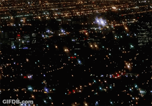 A City At Night With A Lot Of Lights GIF