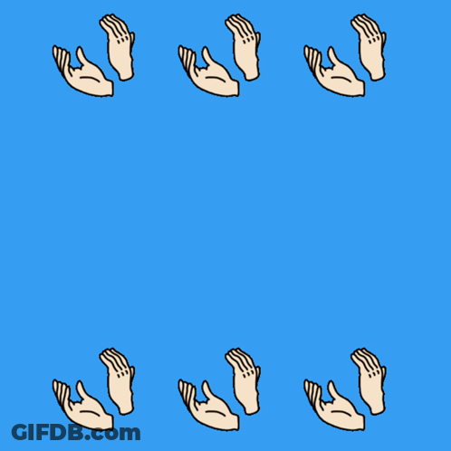 A Clap For First Responders Sign With A Blue Background GIF
