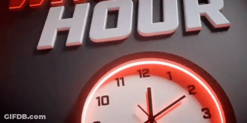 A Clock On A Wall With The Word Hour Behind It GIF