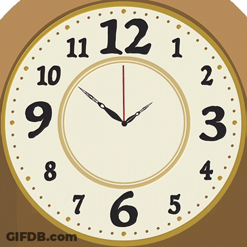 A Clock That Has The Hands On The Number 12 GIF