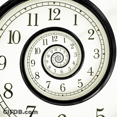 A Clock That Has The Hands On The Numbers 10 And 12 GIF