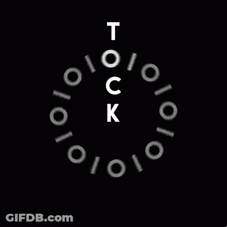 A Clock With The Letters T C And K In The Center GIF