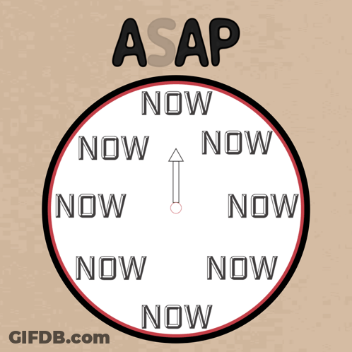 A Clock With The Word Now In The Center GIF