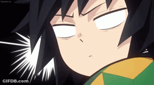 A Close Up Of A Anime Character 'S Face With A Black Background GIF