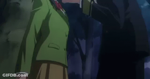 A Close Up Of A Anime Character 'S Face With A Dark Background GIF