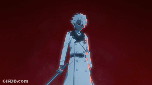 A Close Up Of A Anime Character 'S Face With A Red Nose GIF