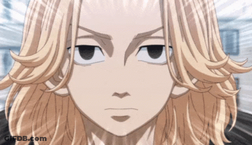 A Close Up Of A Anime Character 'S Face With A Serious Look On His Face GIF