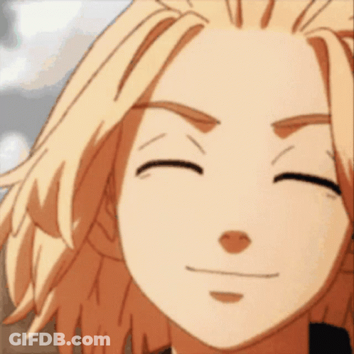 A Close Up Of A Anime Character 'S Face With Long Blonde Hair GIF