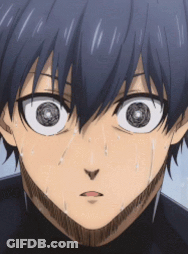 A Close Up Of A Anime Character 'S Face With Water Coming Out Of His Eyes GIF