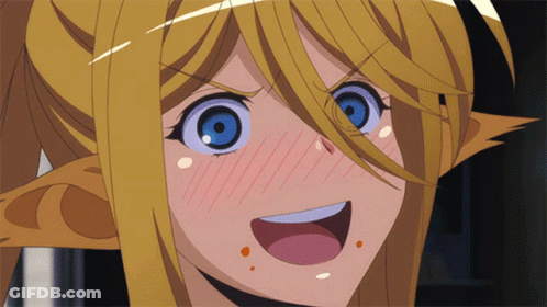 A Close Up Of A Anime Character With A Surprised Look On Her Face GIF