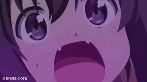 A Close Up Of A Anime Character With Purple Eyes GIF