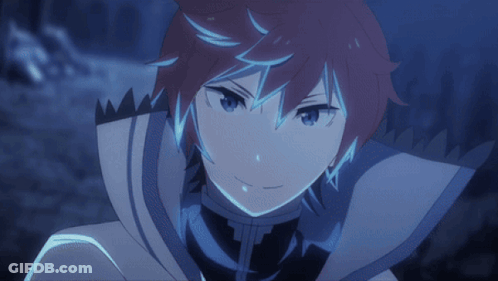 A Close Up Of A Anime Character With Red Hair GIF