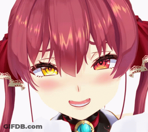 A Close Up Of A Anime Character With Red Hair GIF