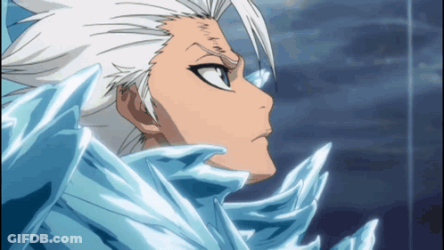 A Close Up Of A Anime Character With White Hair GIF