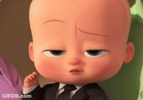 A Close Up Of A Baby In A Suit And Tie GIF