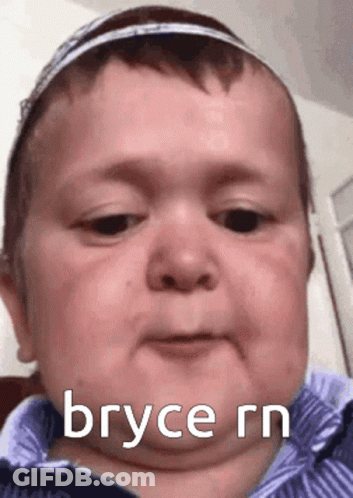 Baby Face Close Up With Bryce Text GIF