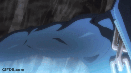 A Close Up Of A Blue Object With A Few Lines GIF