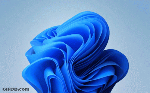 A Close Up Of A Blue Swirl On A Light Blue Background GIF