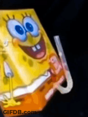 A Close Up Of A Box Of Spongebob Juice GIF