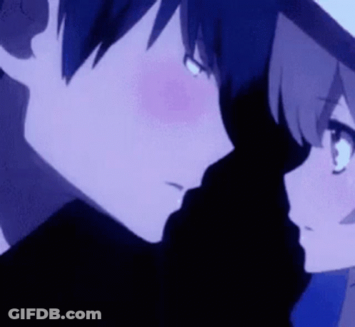 Boy And Girl Kissing In Dark Room GIF