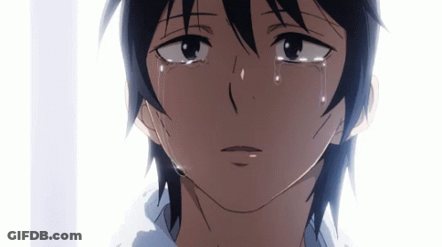 A Close Up Of A Boy 'S Face With Tears Running Down His Face GIF