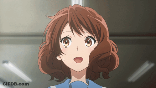 A Close Up Of A Brown Haired Anime Girl GIF