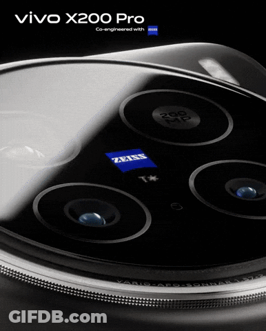 A Close Up Of A Camera With The Words Vivo X200 Pro GIF