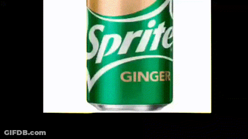 A Close Up Of A Can Of Sprite Ginger GIF