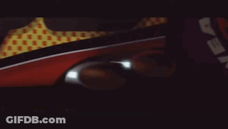 A Close Up Of A Car 'S Exhaust Pipes With A Sticker That Says ' Weak ' On It GIF