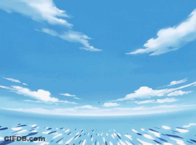 A Close Up Of A Cartoon Character Flying In The Air GIF