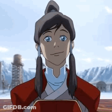 A Close Up Of A Cartoon Character From Avatar The Last Airbender Smiling And Looking At The Camera . GIF