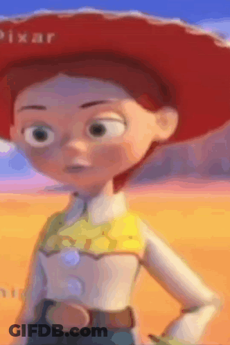 A Close Up Of A Cartoon Character From The Movie Toy Story GIF