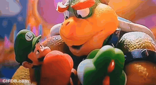 A Close Up Of A Cartoon Character Holding A Boxing Glove . GIF