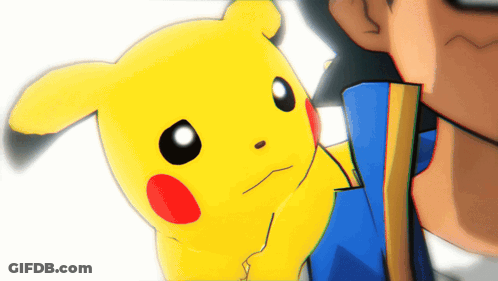 A Close Up Of A Cartoon Character Holding A Small Yellow Animal GIF