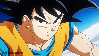 A Close Up Of A Cartoon Character In A Blue And Yellow Outfit GIF