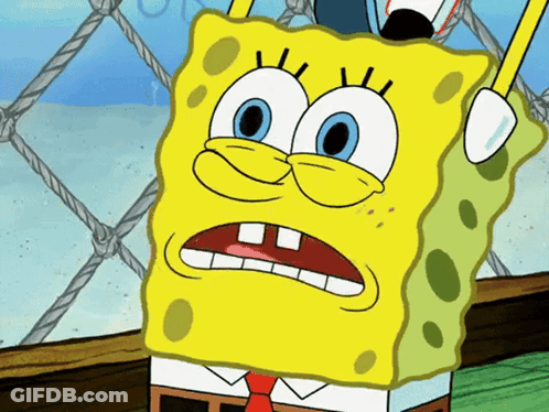 A Close Up Of A Cartoon Character Named Spongebob GIF